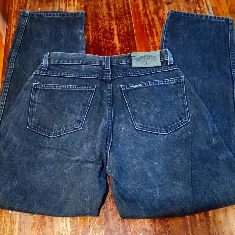 Harley-Davidson Vintage Mens Gray Black Relaxed Jeans 29W x 32L